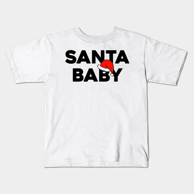 Santa Baby Slip Sable Under Tree Awful Good Girl Santa Claus Red Hat Kids T-Shirt by anijnas